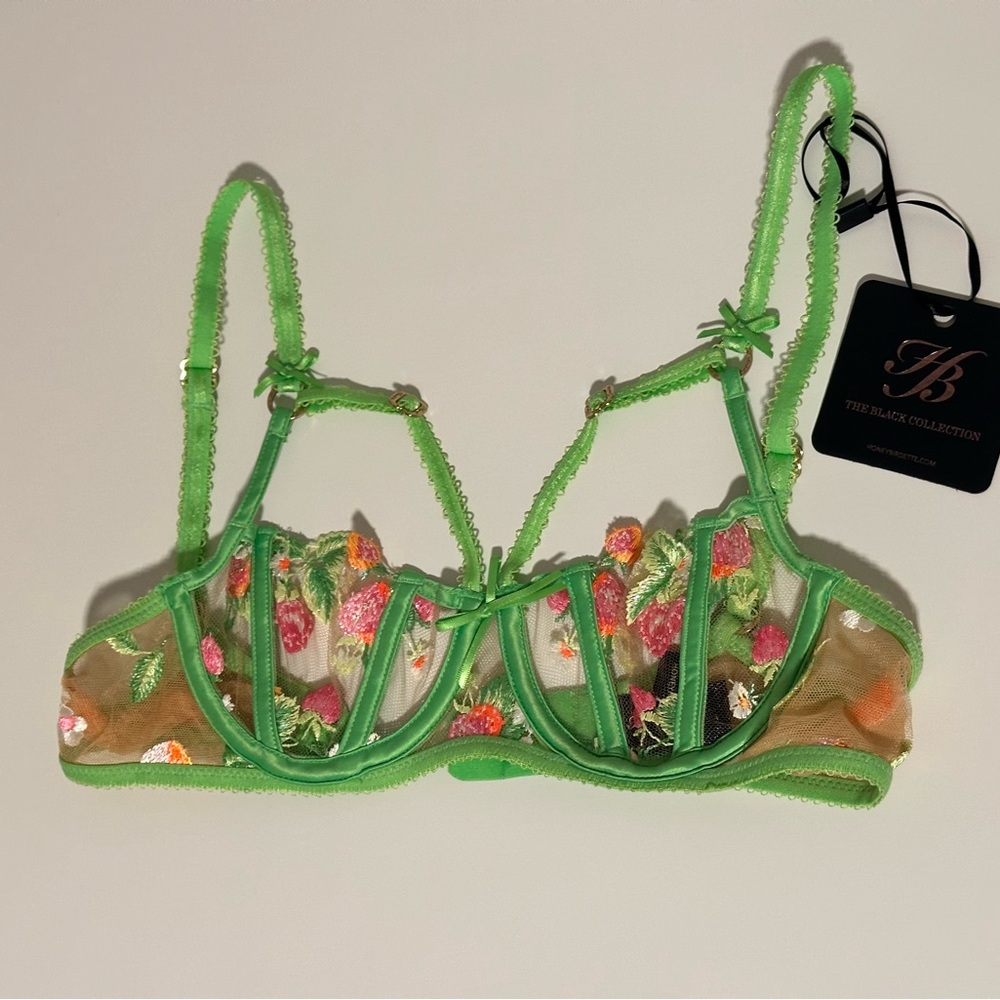 Honey Bridette bra floral summer green